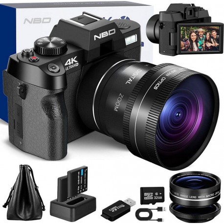 NBD Appareil photo Hybride Macro+Carte SD 32Go+2 Batteries+Etui+USB