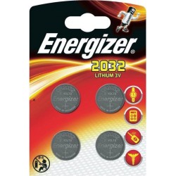 Energizer 4 piles boutons lithium 3V CR 2032 (lot de 2 soit 8 piles)