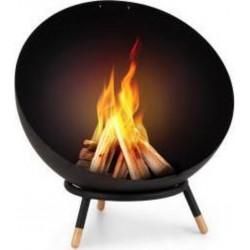 Blumfeldt Brasero Fireball Wood Ø66cm - Noir